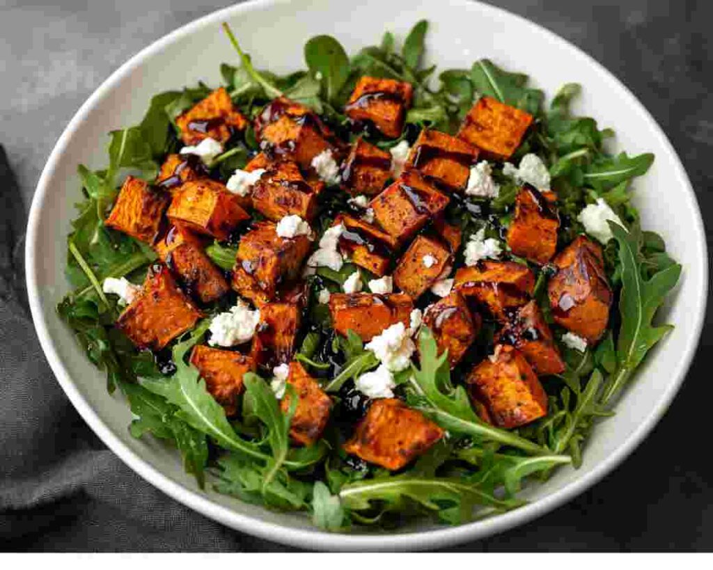 Warm Sweet Potato and Arugula Salad