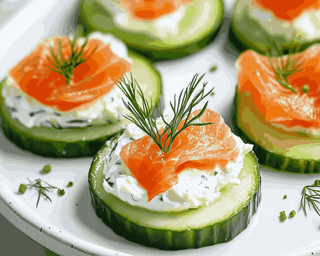 Smoked Salmon Cucumber Bites