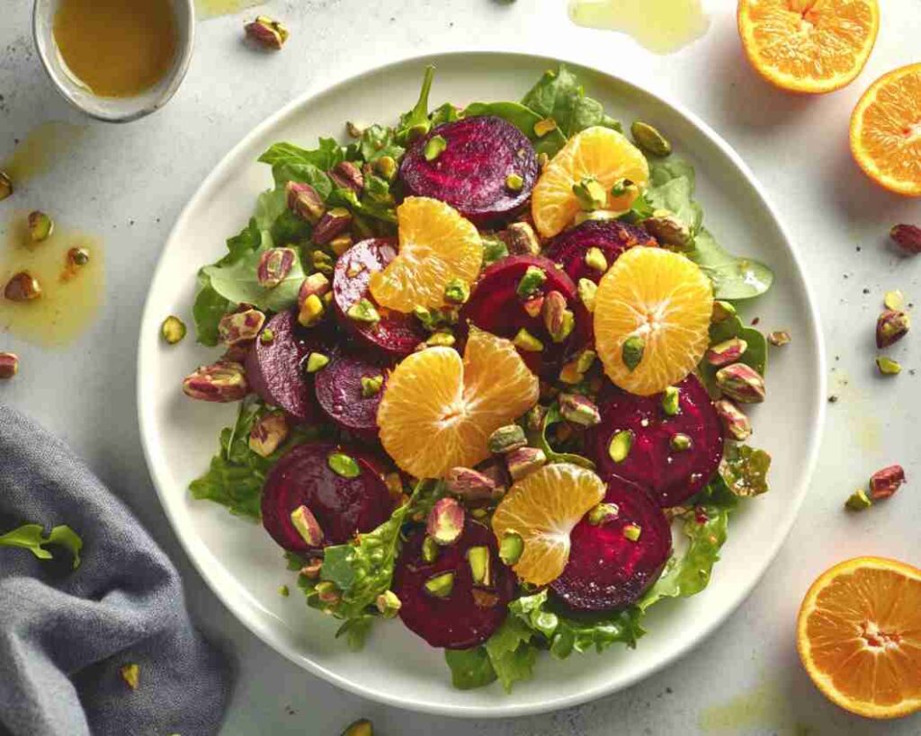 Roasted Beet and Orange Salad with Pistachios