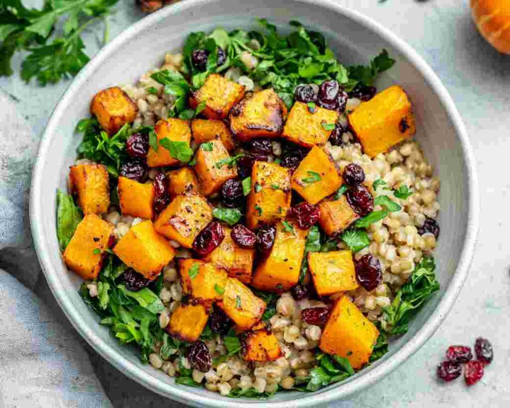 Warm Barley Salad with Roasted Squash