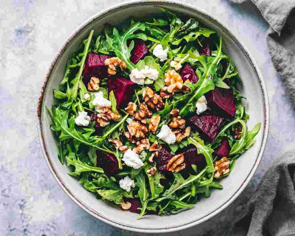 Beet and Goat Cheese Salad with Candied Walnuts