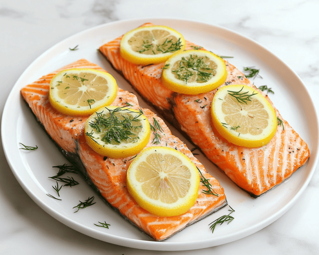 Baked Salmon with Lemon and Dill