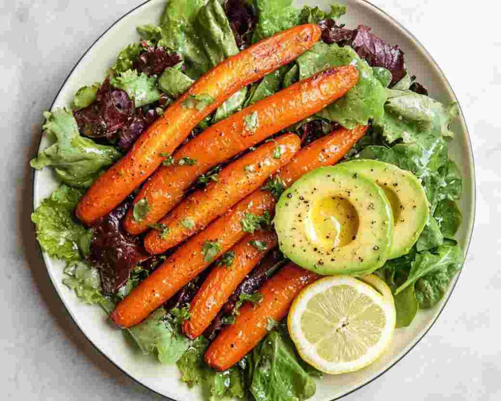 Roasted Carrot and Avocado Salad