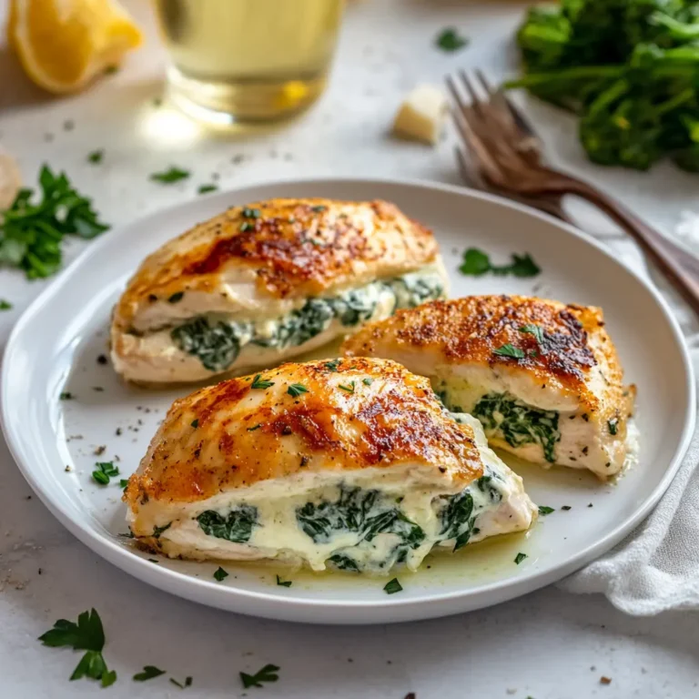Stuffed Spinach and Cheese Chicken Breast Recipe
