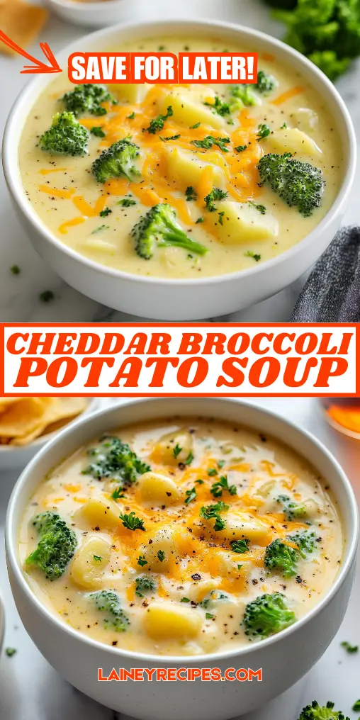 Cheddar Broccoli Potato Soup Recipe