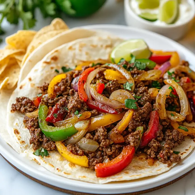 Easy Ground Beef Fajitas Recipe