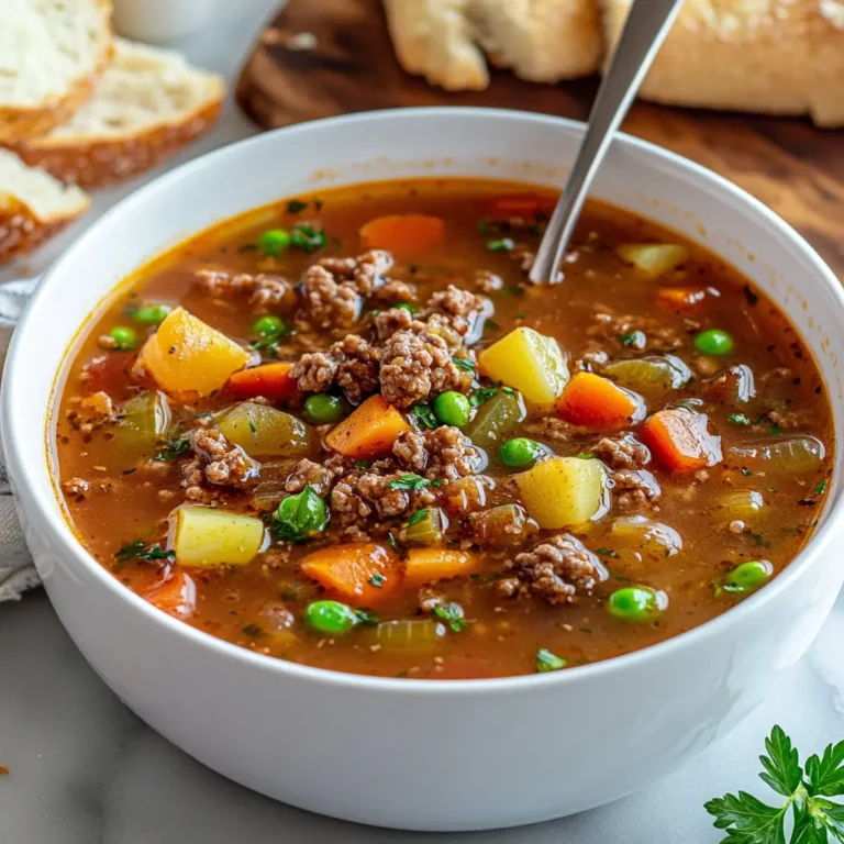 Ground Beef Vegetable Soup Recipe