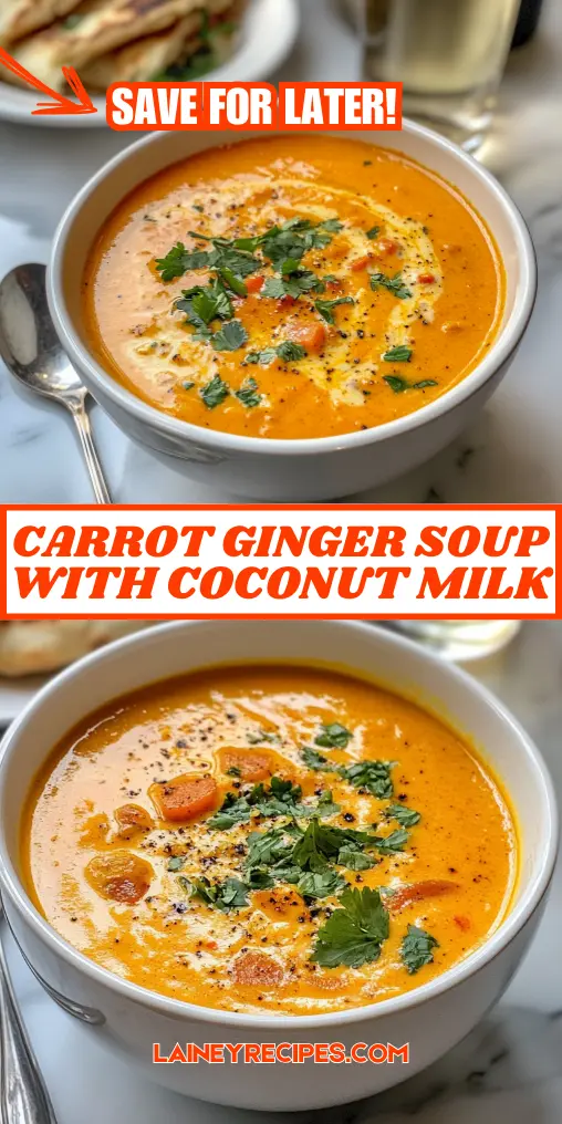 Carrot Ginger Soup With Coconut Milk