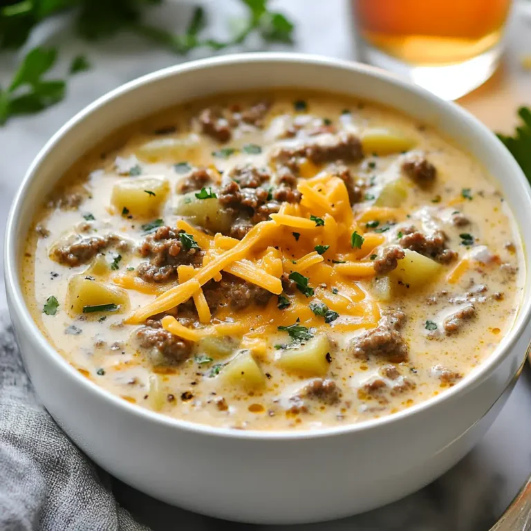 Crock Pot Cheeseburger Soup